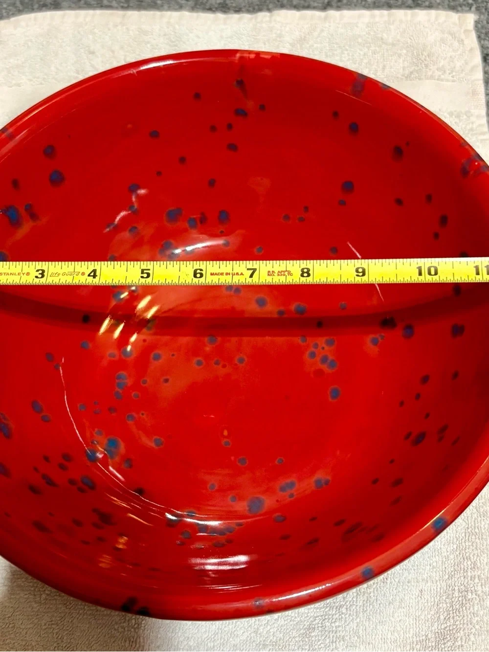 Vintage Italian Ceramica Ternana 12” Splatterware Bowl